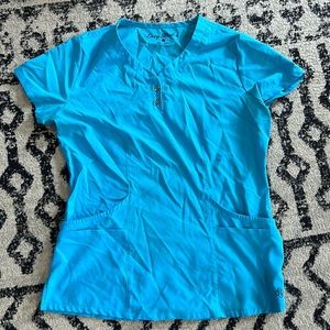 Easy stretch scrub top turquoise